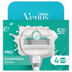 Gillette Venus Pro Comfortglide Sensitive 4-Pack Gladde huid zonder irritatie voorzijde verpakking