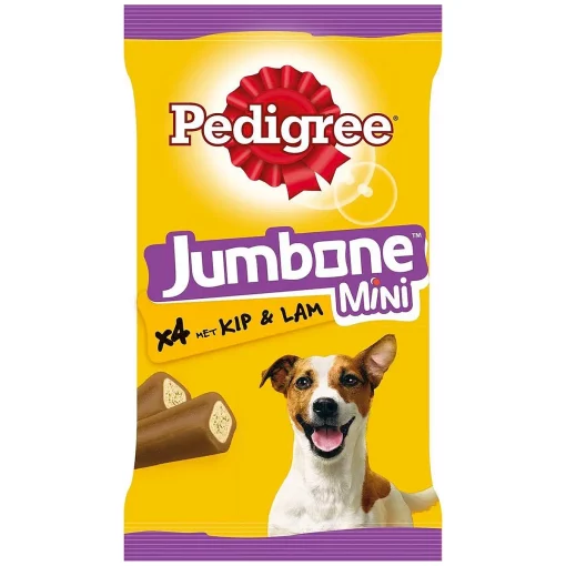 Pedigree Jumbone Mini Hondensnacks Kip en Lam (32 stuks) losse verpakking