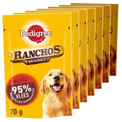 Pedigree Ranchos Hondensnacks 7x70g Rund en Eiwitrijk