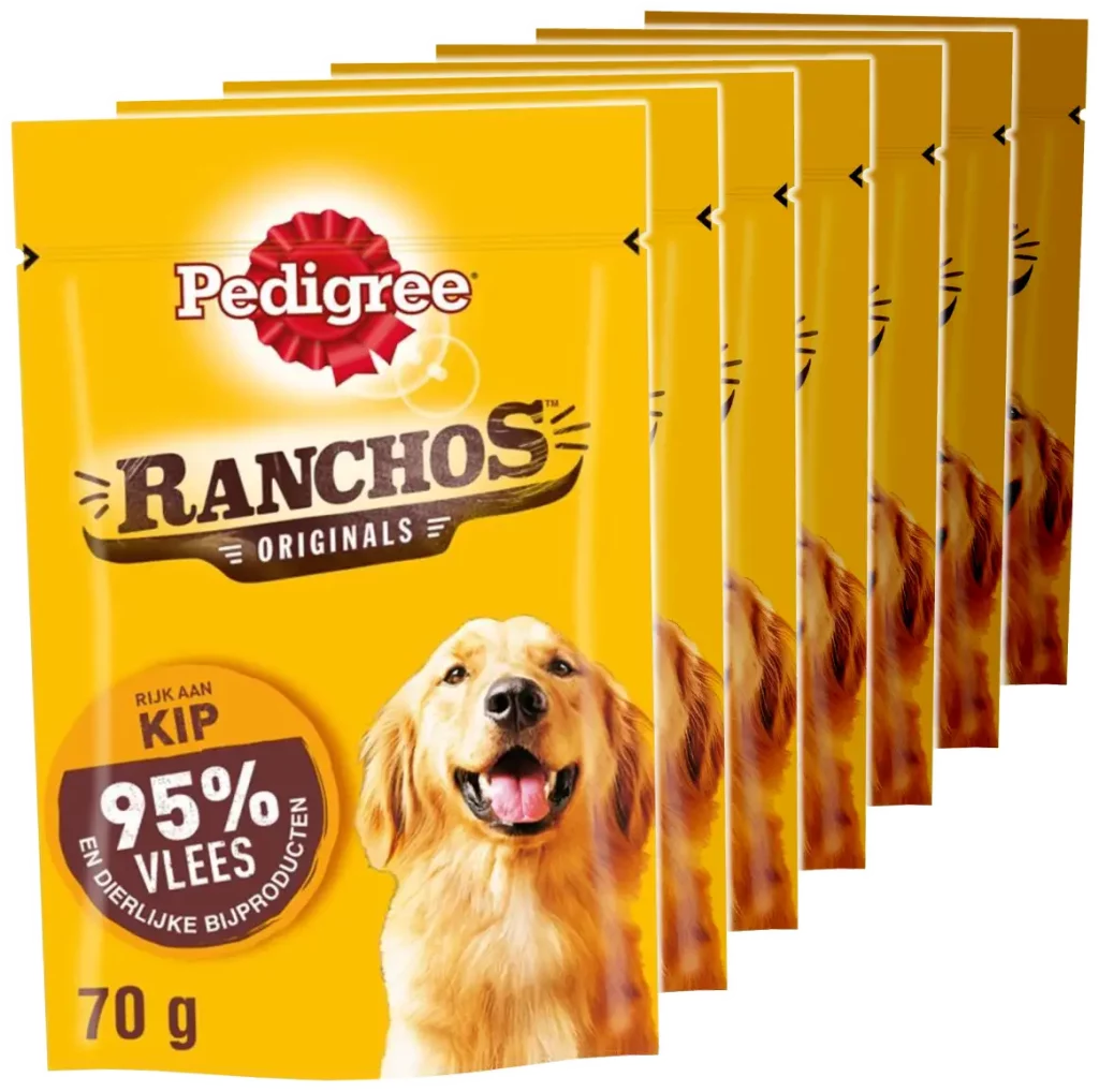 Pedigree Ranchos Hondensnacks Kip 7x70g Natuurlijk en Lekker