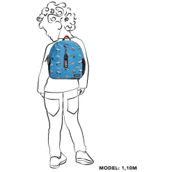 Zebra Trends Boys Rugzak Aquablauw op schaal