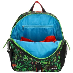 Zebra Trends Boys Rugzak Zwart-Groen open