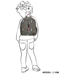 Zebra Trends Dinos Rugzak Grijs op schaal