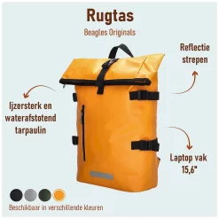 Beagles Tokyo Rugzak 15.6 inch Waterproof en Urban