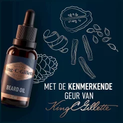 King C Gillette Baardolie 30ml kenmerkende geur
