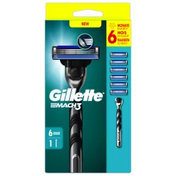 Gillette Mach3 Houder met 6 navulmesjes