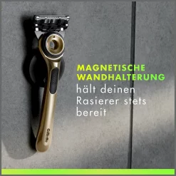 Gillette Labs Gold Scheermes met Wandhouder en 5 mesjes