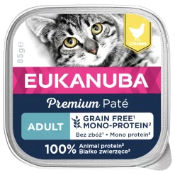 Eukanuba Kippen Pate Graanvrij Adult Kat Multi-Pack 12 x 85 g