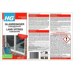 HG Glasreiniger Concentraat 500ml Streeploos & Professioneel Resultaat