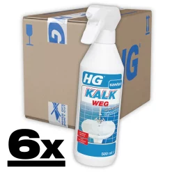 HG Kalkweg Schuimspray 6x500ml – Verwijdert kalkaanslag snel