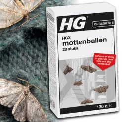 HG Mottenballen 20-Pack Geen GAATJES in je Kleding!