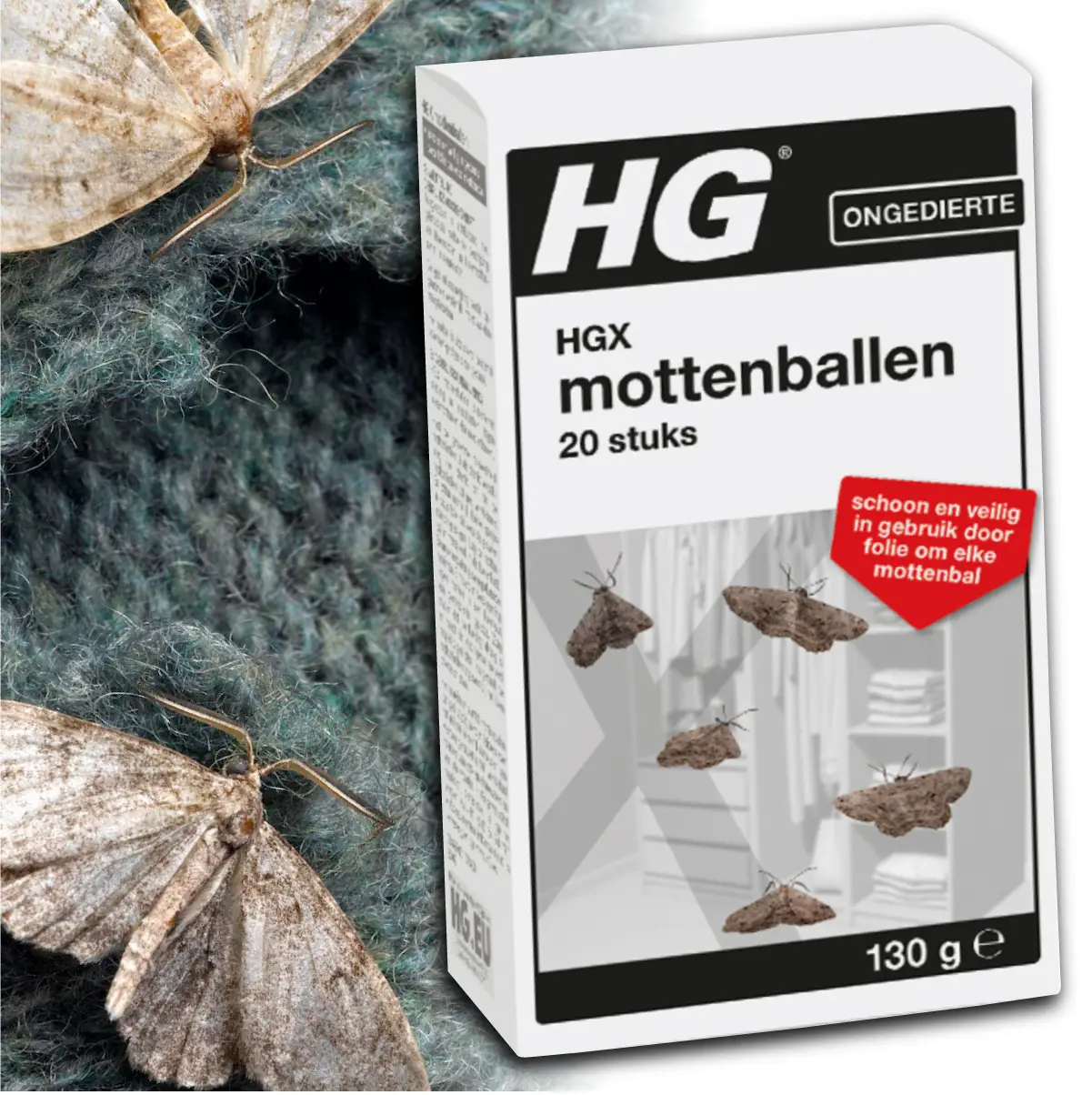 HG Mottenballen 20-Pack Geen GAATJES in je Kleding! 3 HG Mottenballen 20-Pack Geen GAATJES in je Kleding!