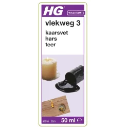 HG Vlekweg 3 – Verwijder kaarsvet, teer en hars uit textiel