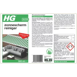 HG Zonneschermreiniger 6x500ml Stralend schone buitenstoffen, moeiteloos! 10