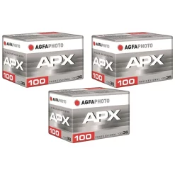 Agfa APX 100 zwart-wit film 135-36 3-Pack! - Puur analoog plezier!