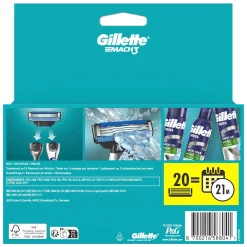 Gillette Mach3 Scheermesjes 20-Pack - The Best A Man Can Get!