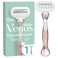 Gillette Venus Deluxe Smooth Sensitive RoseGold Houder met 1 mesje