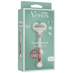 Gillette Venus Deluxe Smooth Sensitive RoseGold Houder met 1 mesje