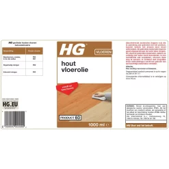 HG Hout Vloerolie 1 Liter Beschermt & Verdiept de Houtkleur