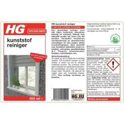 HG Kunststof Reiniger 6x500ml Verwijderd Vet, Vuil en Aanslag 8 HG Kunststof Reiniger 500ml Voor stralend schone oppervlakken