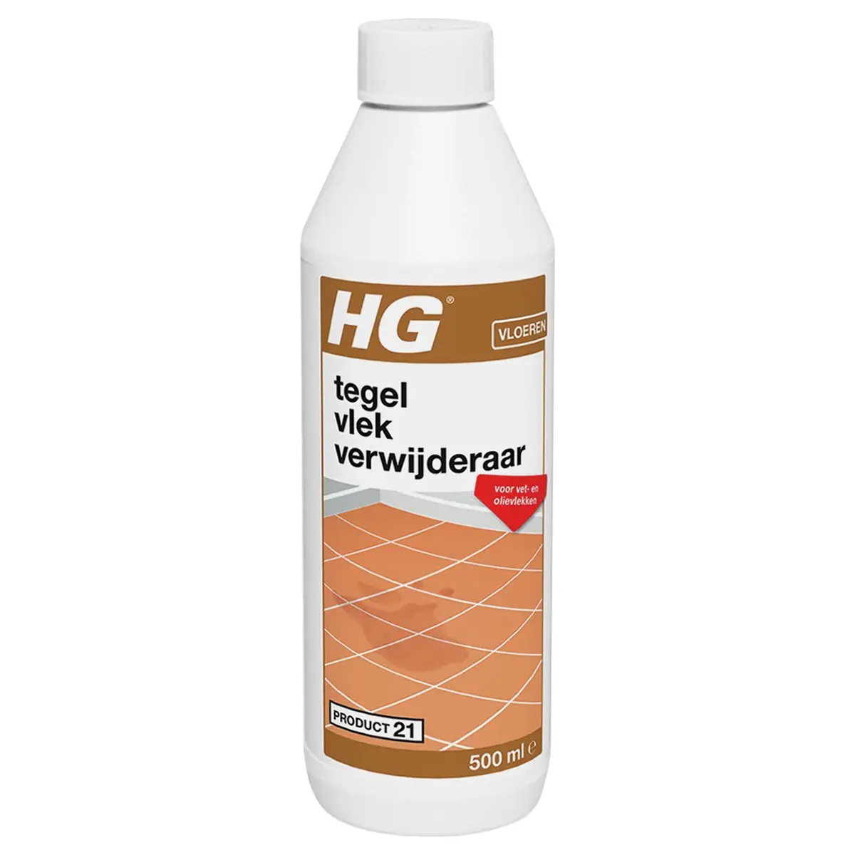 HG Tegel Vlekverwijderaar 6x500ml Sterk tegen vet en olie 4 HG tegel vlekverwijderaar 500ml Voor vet en olie op vloeren #21
