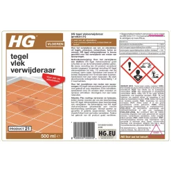 HG Tegel Vlekverwijderaar 6x500ml Sterk tegen vet en olie 8 HG tegel vlekverwijderaar 500ml Voor vet en olie op vloeren #21