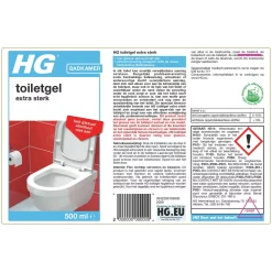 HG Toiletgel Extra Sterk 500ml Tegen Kalkaanslag & Urinesteen