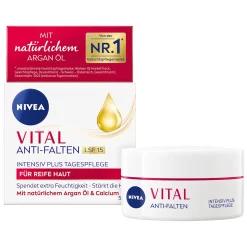 Nivea Vital Anti-Rimpel Extra Voedende Dagcrème SPF15 50ml – Rijpe en droge huid – Met arganolie en calcium