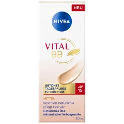 Nivea Vital BB Cream Medium SPF15 50ml Hydratatie & Egale Tein 7 Nivea Vital BB Cream Medium SPF15 50ml Hydratatie & Egale Tein