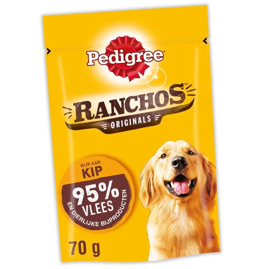 Pedigree Ranchos Hondensnacks Kip 70g Gezonde traktatie