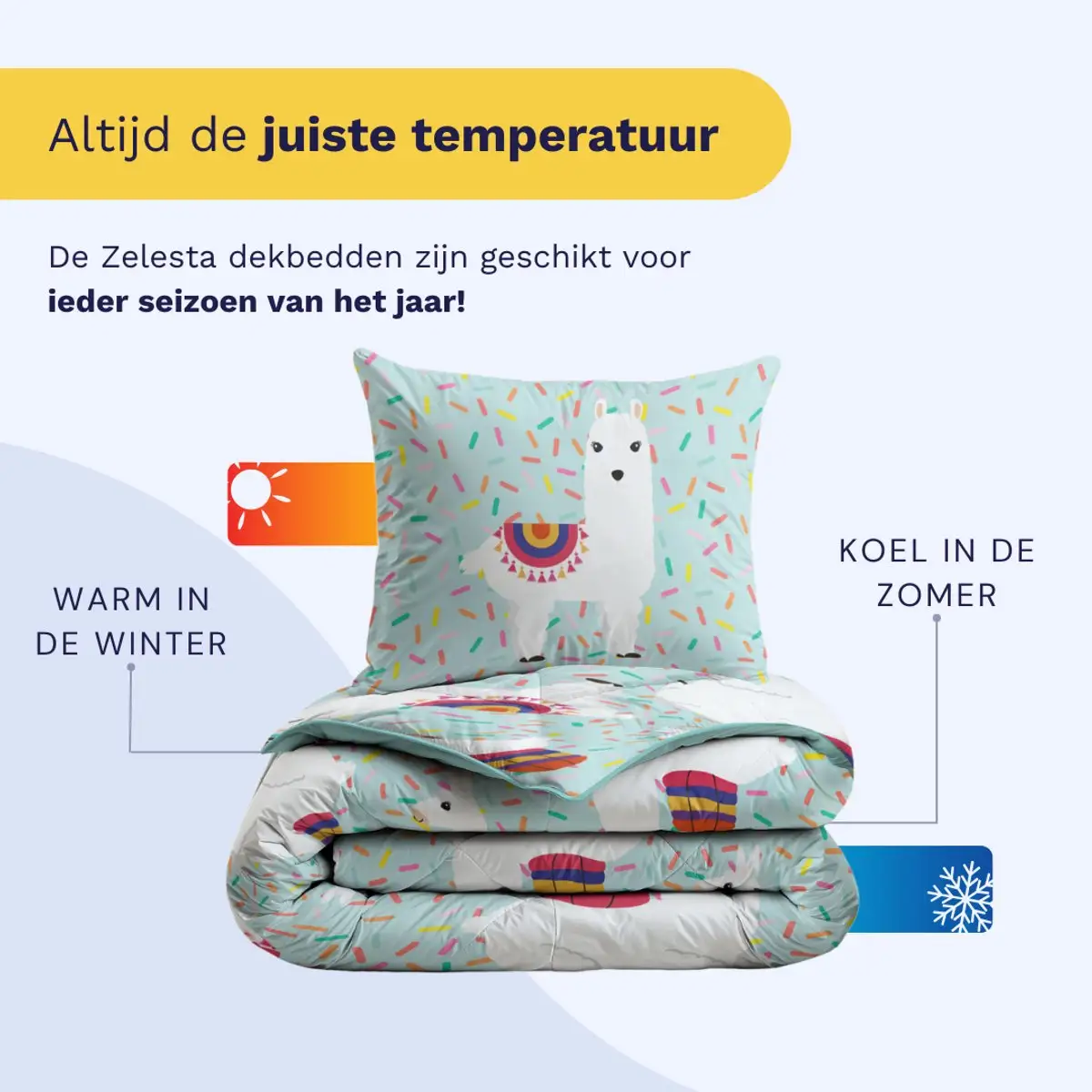 Zelesta Kiddybed Party Lama 140x200cm 9 Zelesta Kiddybed Party Lama 140x200cm - Afbeelding 7