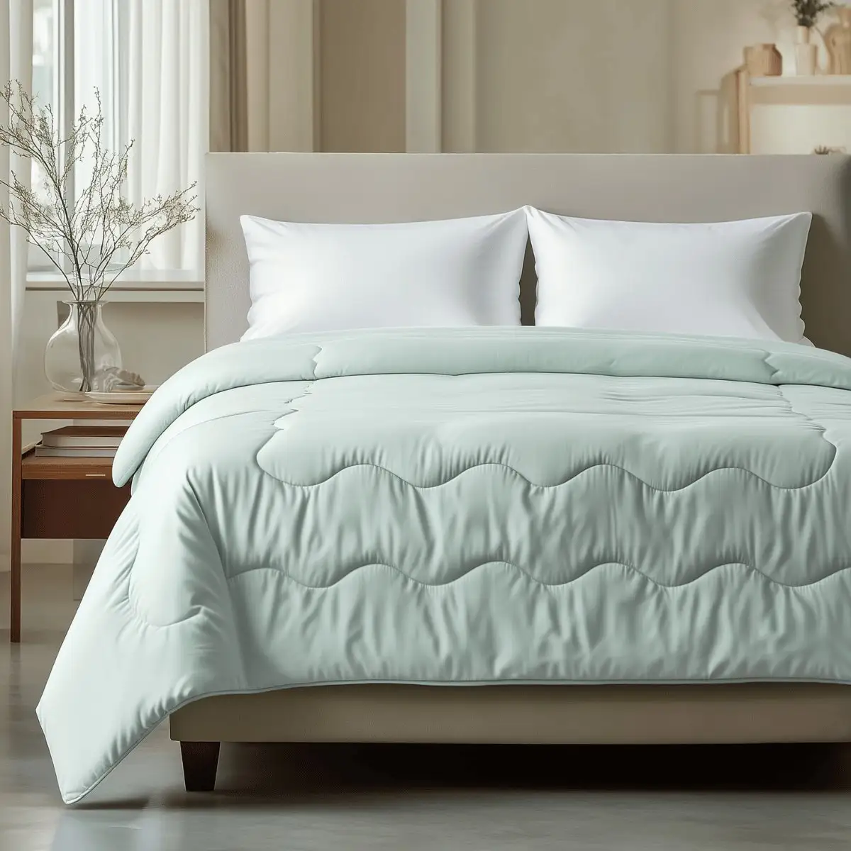 Zelesta Koeldeken Mint Green 140x220cm Verkoelend dekbed 8 Zelesta Koeldeken Mint Green 140x220cm Verkoelend dekbed - Afbeelding 6