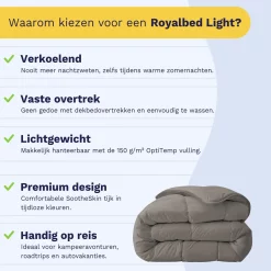 Zelesta Royalbed Light Tender grey 200x200cm 16