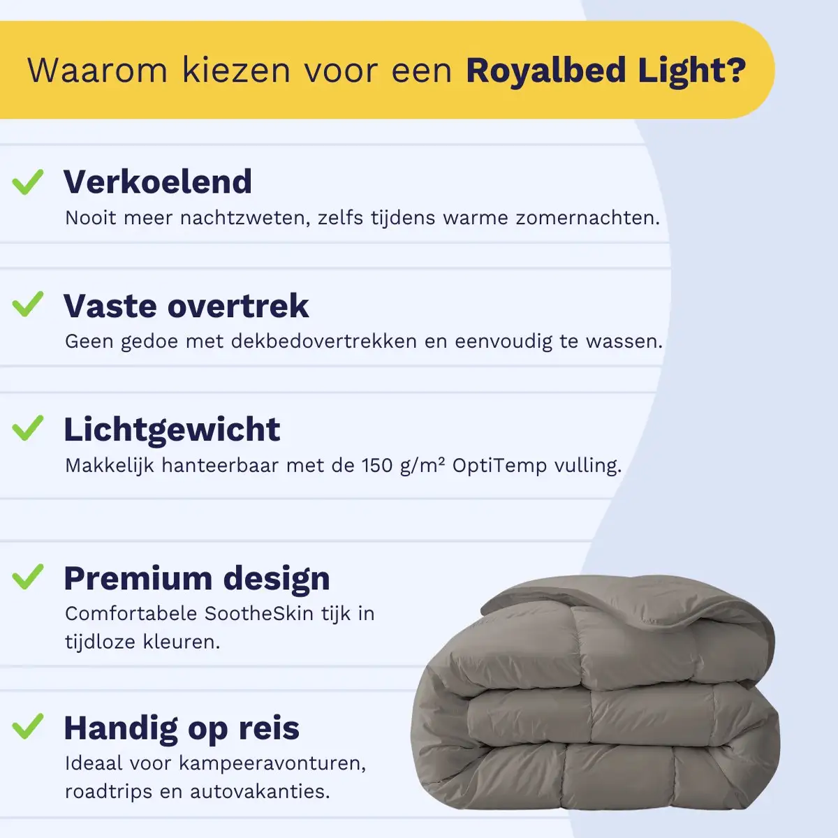 Zelesta Royalbed Light Tender grey 200x200cm 6 Zelesta Royalbed Light Tender grey 200x200cm - Afbeelding 4