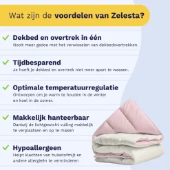 Zelesta Royalbed Pastel Pink and Cream 140x200cm 17