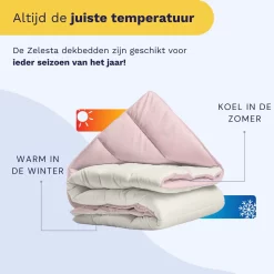 Zelesta Royalbed Pastel Pink and Cream 140x200cm 19