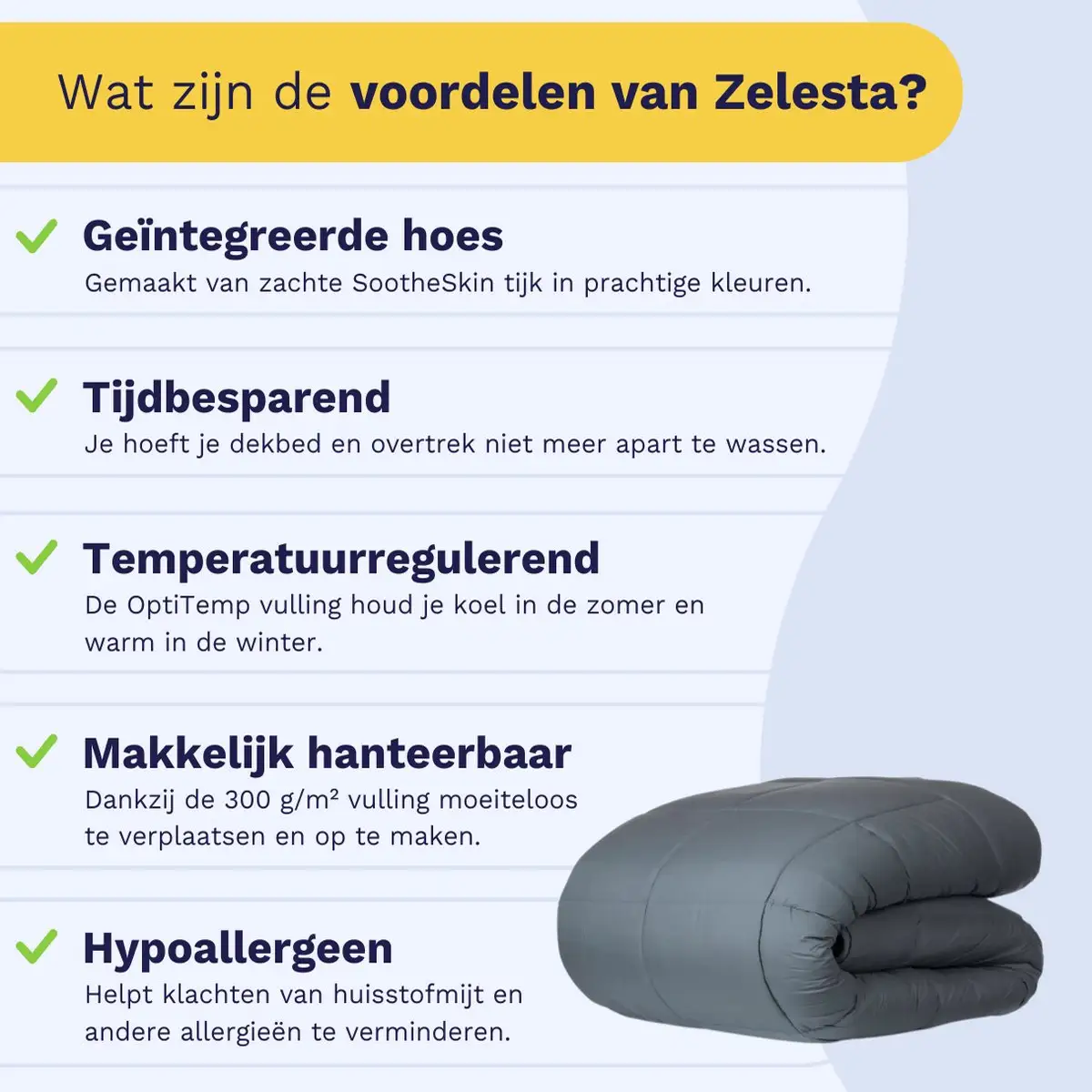 Zelesta Wonderbed 4 Seizoenen Grey 200x200cm 9 Zelesta Wonderbed 4 Seizoenen Grey 200x200cm - Afbeelding 7