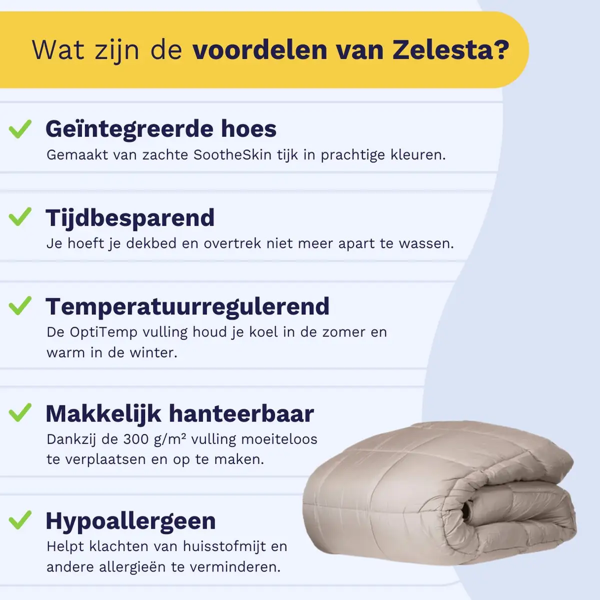 Zelesta Wonderbed 4 Seizoenen Taupe 140x200cm 8 Zelesta Wonderbed 4 Seizoenen Taupe 140x200cm - Afbeelding 6