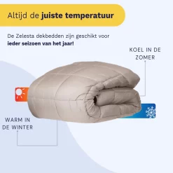 Zelesta Wonderbed 4 Seizoenen Taupe 140x200cm 15