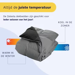 Zelesta Wonderbed Cotton Gelfiber Black and Antracite 200x220cm 18