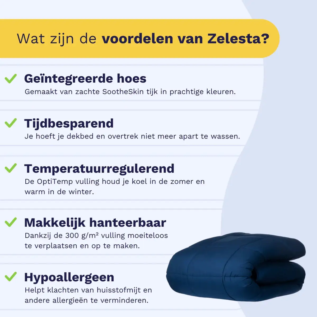 Zelesta Wonderbed Navy 200x200cm 7 Zelesta Wonderbed Navy 200x200cm - Afbeelding 5