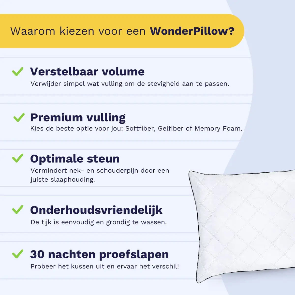 Zelesta Wonderpillow 60x70cm 5 Zelesta Wonderpillow 60x70cm - Afbeelding 3