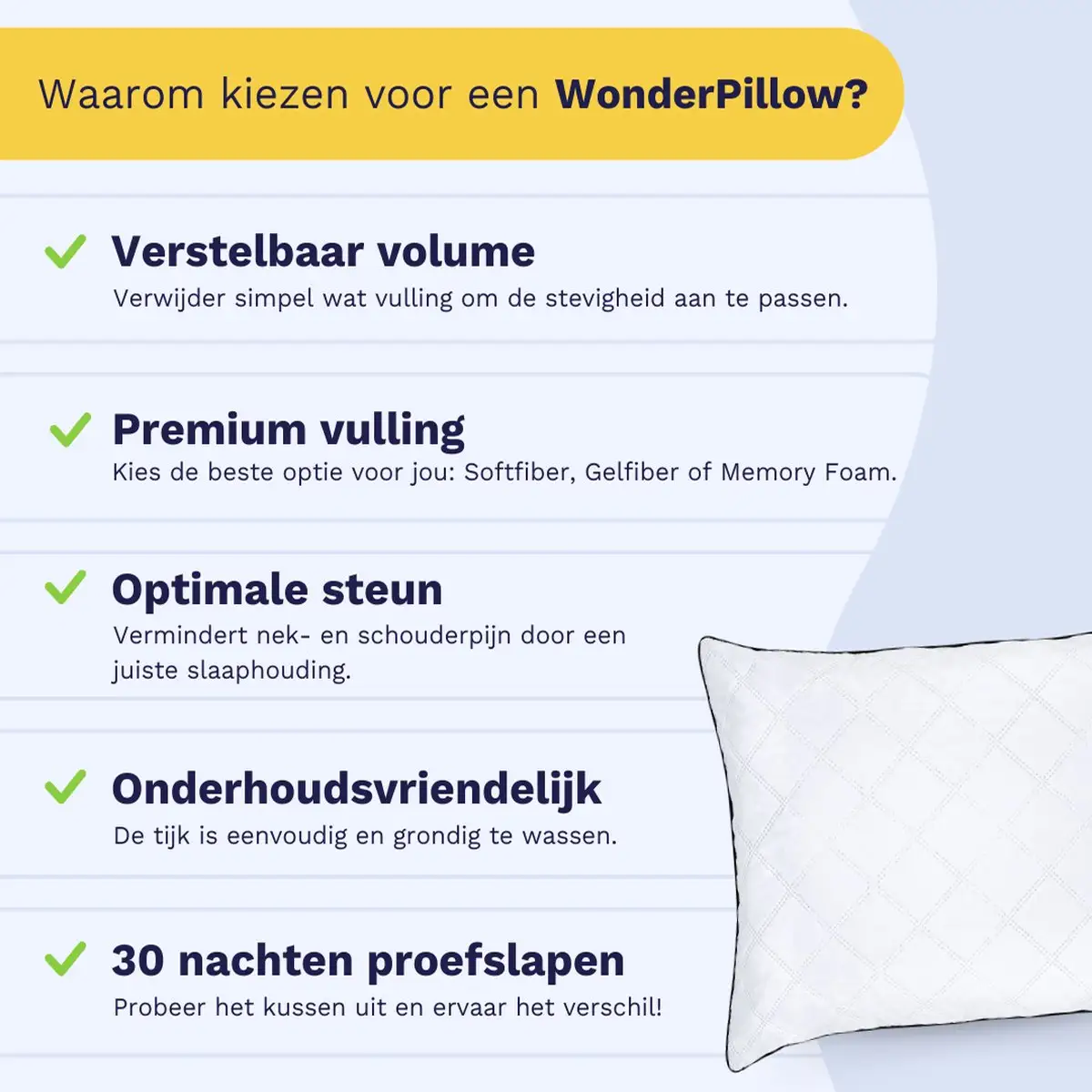 Zelesta Wonderpillow Royal Wit 80x80cm 6 Zelesta Wonderpillow Royal Wit 80x80cm - Afbeelding 4