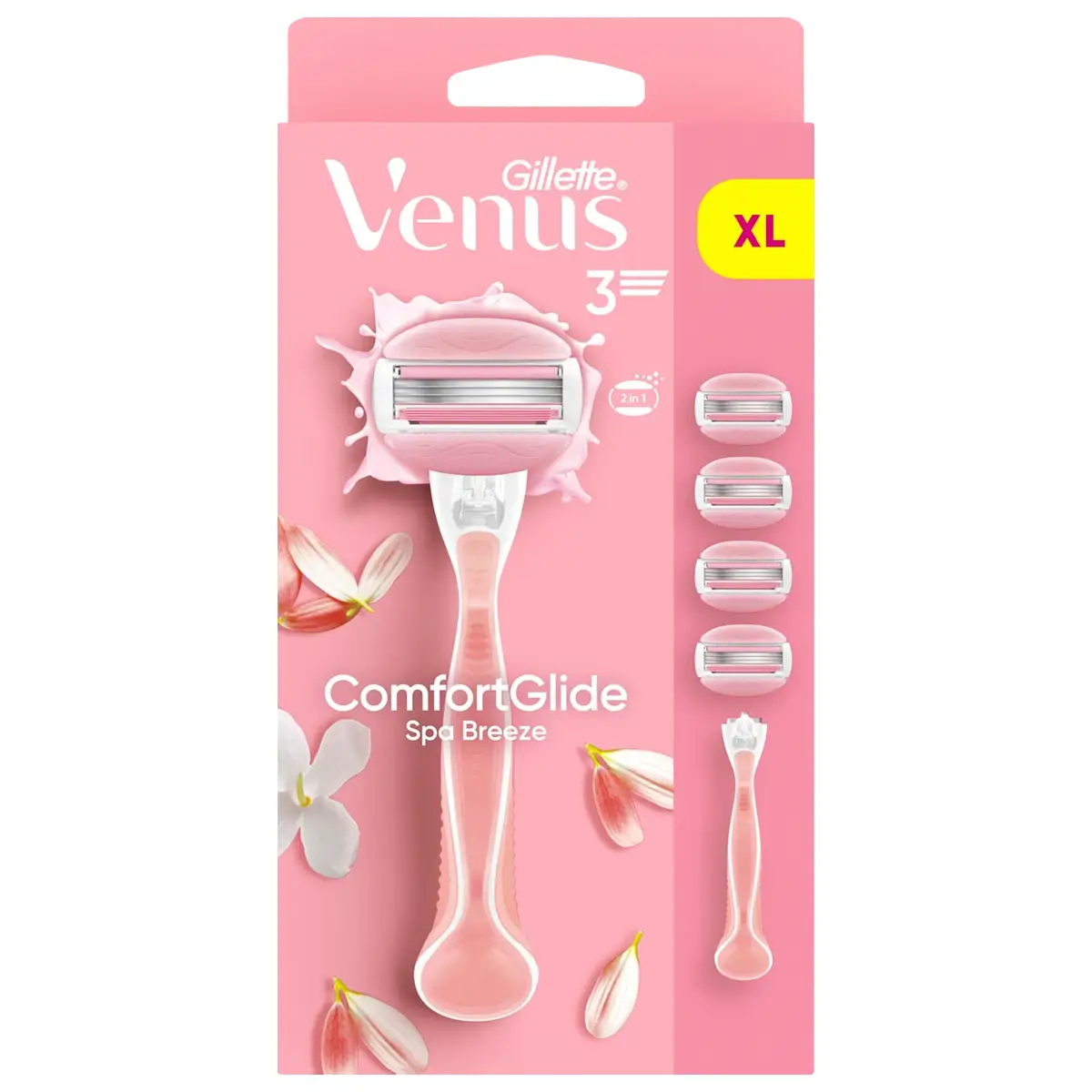 Gillette Venus ComfortGlide Spa Breeze Houder met 4 mesjes 4 Gillette Venus ComfortGlide Spa Breeze Houder met 4 mesjes
