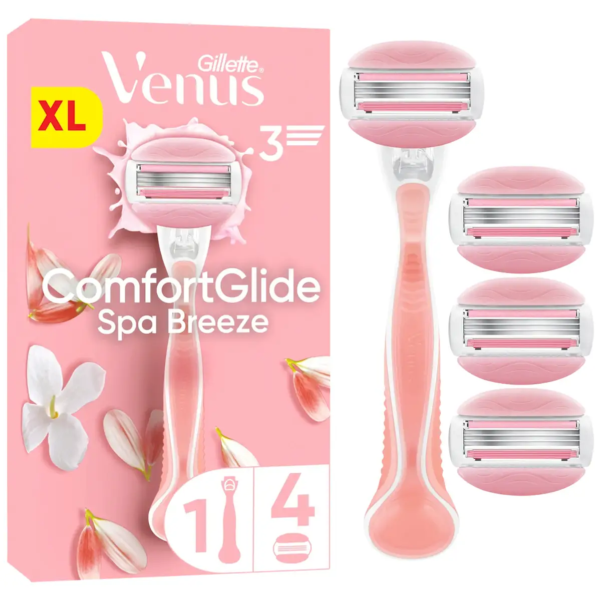 Gillette Venus ComfortGlide Spa Breeze Houder met 4 mesjes 3 Gillette Venus ComfortGlide Spa Breeze Houder met 4 mesjes