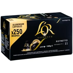 L'Or Ristretto 250 cups 0,24 p/s ACTIE AANBIEDING 9 L'Or Ristretto 250 cups ACTIE MEGAPACK **Intensiteit 11/12