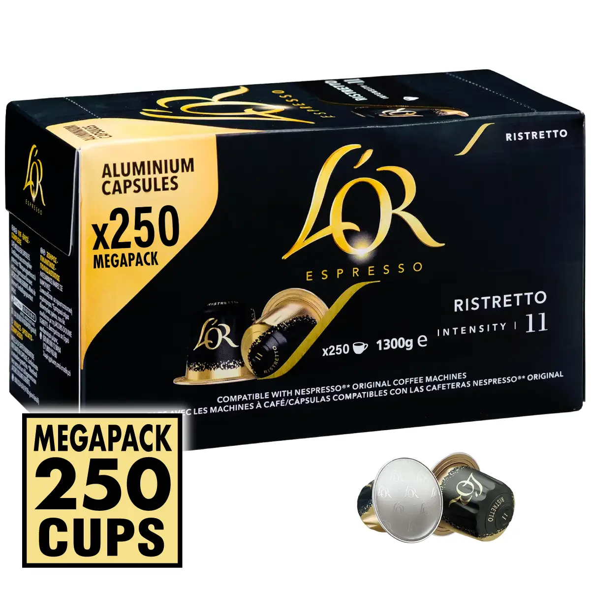 L'Or Ristretto 250 cups 0,24 p/s ACTIE AANBIEDING 3 L'Or Ristretto 250 cups 0,24 p/s ACTIE AANBIEDING
