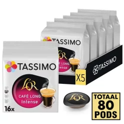 Tassimo L'Or Café Long Intenso Coffee Pods 80 Koffie Pods (0,28 p/s)