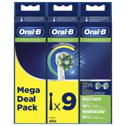 Oral-B Cross Action opzetborstels voordeelverpakking 9 stuks