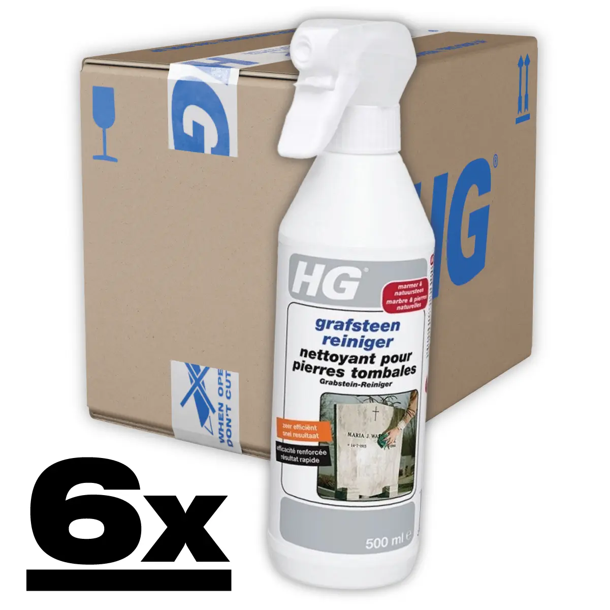 HG Grafsteenreiniger 6x500ml Voor een stralend en verzorgd monument 3 HG Grafsteenreiniger 6x500ml Voor een stralend en verzorgd monument